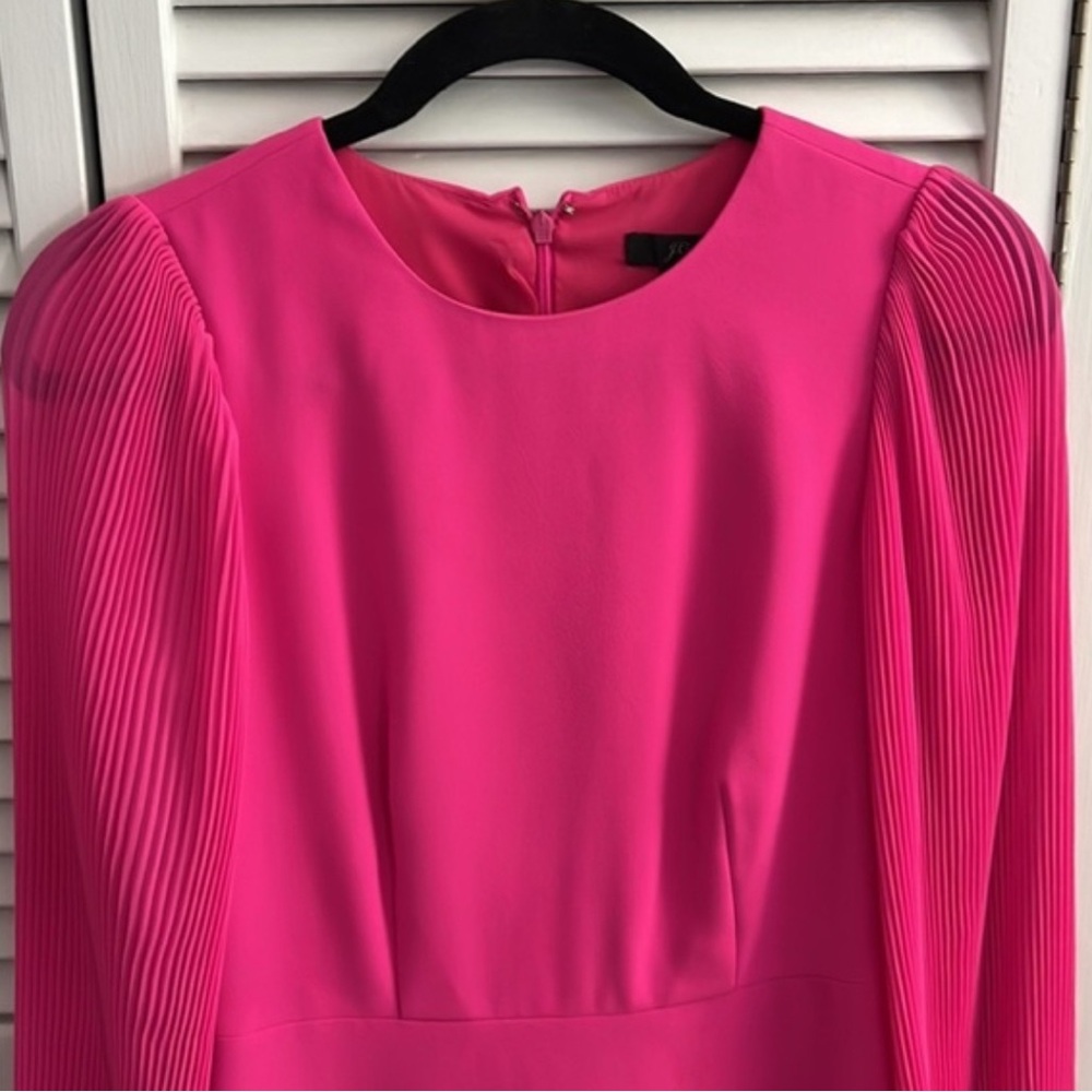 J Crew Pleated Sleeve Mini Dress - Picture 2 of 3